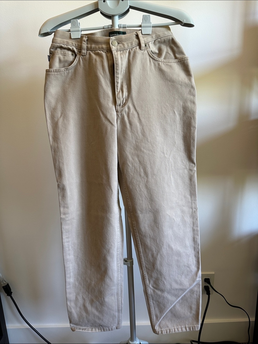 Ralph Lauren Beige Straight Leg Jeans